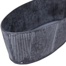 položky Miska oválna kovová čierna šedá Vintage 32,5/37 cm Súprava 2 ks