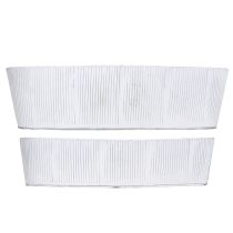 položky Oválna kovová miska v bielom striebre 32,5cm/37cm sada 2 ks