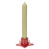 položky Svietnik v tvare hviezdy na kužeľovité sviečky, adventný a vianočný, 8 cm, 2 kusy