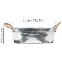 položky Oválna misa 35 cm x 21,5 cm V 11,5 cm, lesklý zinok