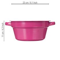 položky Kovový kvetináč, letná dekorácia do obývačky, 23 cm, 3 kusy