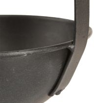 položky Miska na výsadbu ozdobná stierka antracitová Ø12,5cm 3ks
