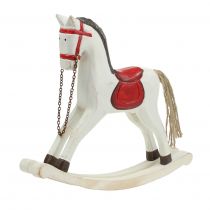 položky Drevo hojdacieho koníka biele, červené 25cm x 20,5cm