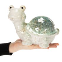 položky Keramická figúrka korytnačky ako pútavý prvok v obývacej izbe, dekoratívna figúrka, 22 cm