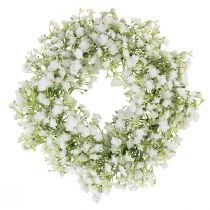 položky Gypsophila veniec biely kvetinový veniec svadobný Ø30cm