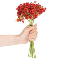 položky Umelý detský dych, červený, kytica ako kvetinová dekorácia, 30 cm, 10 kusov