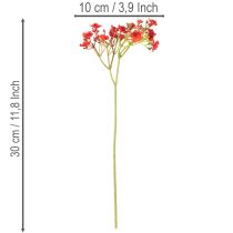 položky Umelý detský dych, červený, kytica ako kvetinová dekorácia, 30 cm, 10 kusov