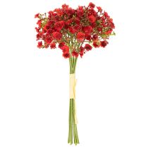 položky Umelý detský dych, červený, kytica ako kvetinová dekorácia, 30 cm, 10 kusov