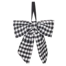 položky Látková mašľa s brošňou a závesom, kockovaná, 24 cm, 2 kusy