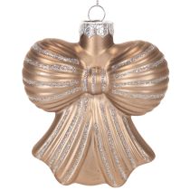 položky Sklenené vianočné ozdoby, mašľa na zavesenie, 10 cm, 2 kusy