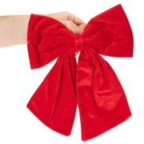 položky Červená ozdobná mašľa ako vianočná dekorácia, 28 cm, 3 kusy