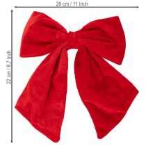 položky Červená ozdobná mašľa ako vianočná dekorácia, 28 cm, 3 kusy