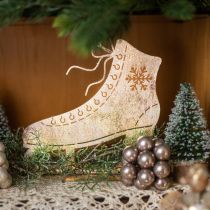 položky Kovové korčule Zimná dekorácia Dekorácia Zimné korčule Vianočné zlaté starožitné V22,5cm
