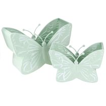 položky Kovový kvetináč Butterfly zelený 22,5/30 cm Sada 2 ks