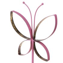 položky Motýľ kovový dekoratívny stojan Fuchsia Gold H29cm 2 ks