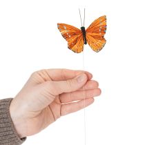 položky Dekoratívne motýle na drôte na farebné stolové dekorácie, 7 cm, 12 kusov