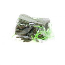 položky Ozdobný vešiak motýľ zelený glitrový 8cm 12 ks