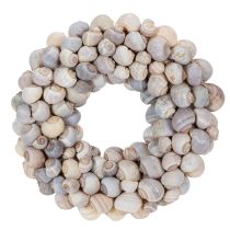 položky Veniec zo slimákov na zavesenie, dekoratívny veniec, námornícky štýl, Nathai, Ø35cm