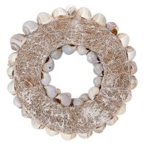 položky Veniec zo slimákov na zavesenie, dekoratívny veniec, námornícky štýl, Nathai, Ø35cm