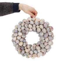 položky Veniec zo slimákov na zavesenie, dekoratívny veniec, námornícky štýl, Nathai, Ø35cm