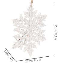 Článok Veľká ozdobná snehová vločka, závesná dekorácia, 30 cm
