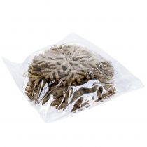 položky Vločka zlatá na zavesenie Ø8cm - Ø12cm 9ks