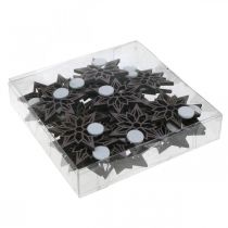 položky Ozdobné hviezdičky fialové drevené hviezdičky snehové vločky samolepiace 4cm mix 36 ks