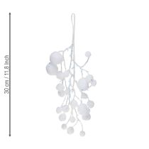 položky Dekorácia snehových vločiek konáriky na zavesenie trblietavé 30 cm 2 ks