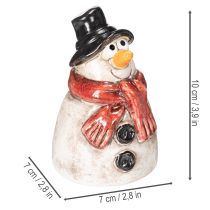 položky Figúrka snehuliaka s červenou šatkou, vianočná dekorácia, 10 cm