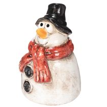 položky Figúrka snehuliaka s červenou šatkou, vianočná dekorácia, 10 cm