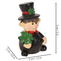Článok Figúrka kominára na nalepenie, talizmanom pre šťastie, 5 cm, 6 dielikov