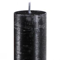 Článok Čierne sviečky jednofarebné tyčinkové sviečky 34x300mm 4 ks