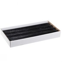 Článok Čierne sviečky jednofarebné tyčinkové sviečky 34x300mm 4 ks