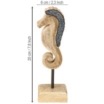 položky Dekorácia morský koník s perlami dekorácia z mangového dreva morská 20cm