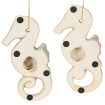 položky Závesná dekorácia s morským koníkom do obývačky a kúpeľne, námornícky letný nádych, 15 cm, 2 kusy