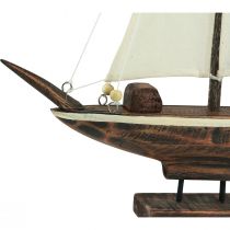 položky Dekorácia plachetnice loď borovicové drevo hnedá 22,5×4×29cm