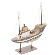 položky Dekorácia lode, námornícky štýl, drevená so stojanom, 20 cm