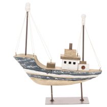 položky Dekorácia lode, námornícky štýl, drevená so stojanom, 20 cm