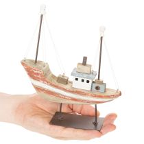 položky Dekoratívny drevený model lode na parapet 20 cm
