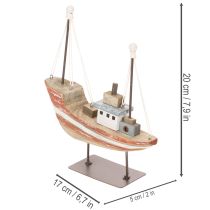 položky Dekoratívny drevený model lode na parapet 20 cm