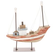 položky Dekoratívny drevený model lode na parapet 20 cm