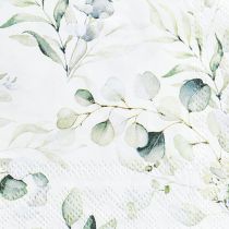 položky Obrúsky eukalyptová dekoračná dekorácia na stôl biela 25x25cm 20ks