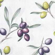 položky Obrúsky dekorácia na stôl letná olivovozelená fialová 25x25cm 20ks