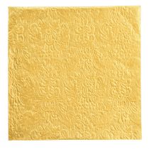Obrúsky zlaté s reliéfnymi ornamentami 33x33cm 15 ks