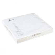 položky Obrúsky Biela stolová dekorácia reliéfny vzor 33x33cm 15 ks