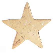 položky Krúžky na obrúsky hviezdicové zlato starožitný vzhľad kovové 6,5cm Ø4cm 4 ks