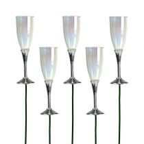 položky Silvestrovská dekorácia zátka do šampanského strieborná 7,5cm L27cm 12ks