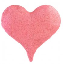 položky Dekorácia srdca so sisalovými vláknami svetloružové sisalové srdce 40x40cm