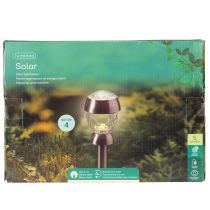 položky Solárne záhradné lampy s hrotom 36 cm – set 4 ks