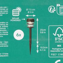 položky Solárne záhradné svetlá s hrotom do zeme, vonkajšie lampy na záhradné chodníky, 35 cm, 6 kusov